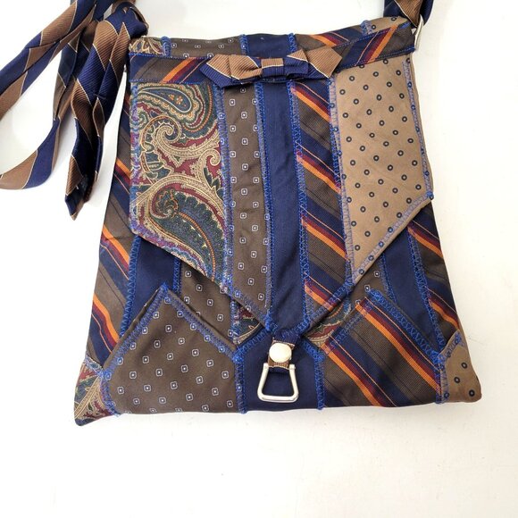 Handcrafted Alice Obie Original Shoulder Bag Patchwork Design With Adjustable St - Picture 9 of 9